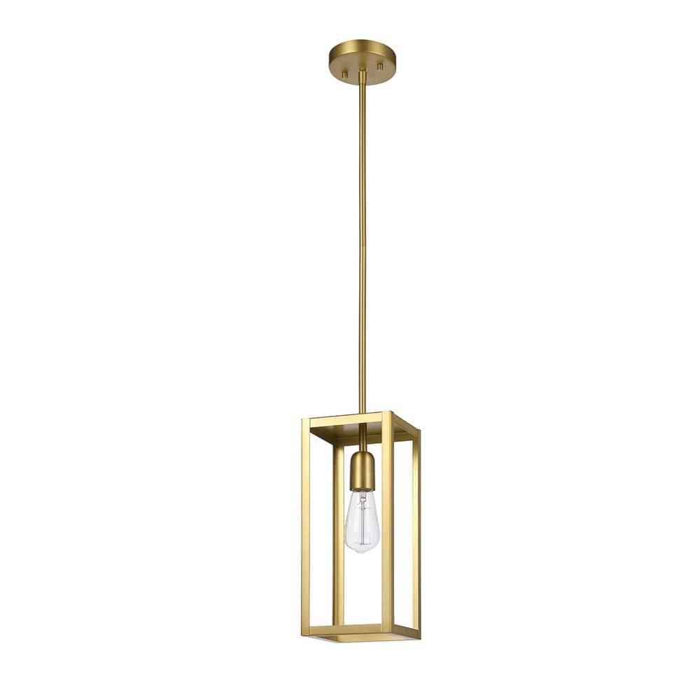 Globe Electric Bowery 1-Light Matte Brass Pendant-Light 91007822 - The ...