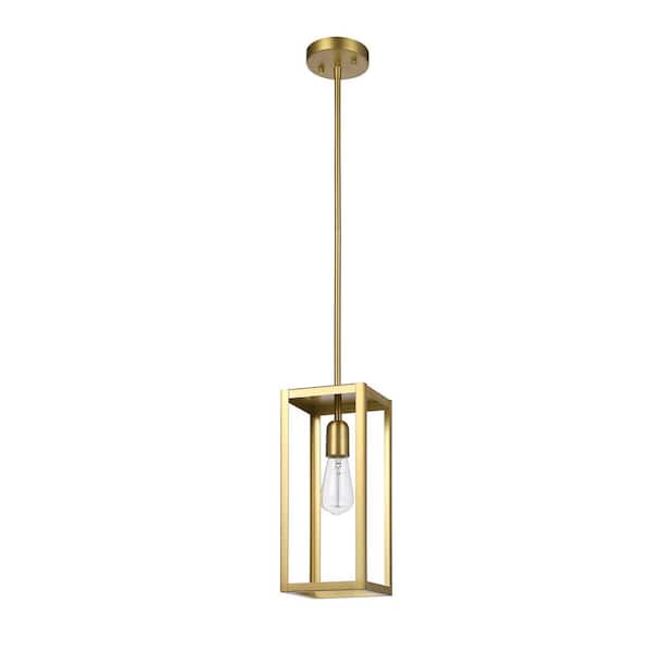 Globe Electric Bowery 1-Light Matte Brass Pendant-Light