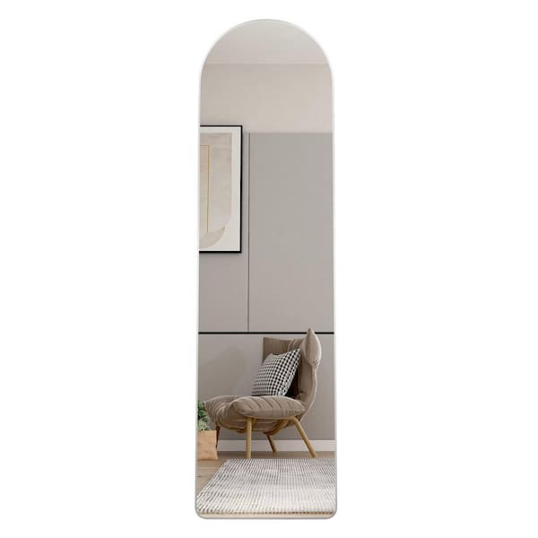 Unbranded 16.5 in. W x 60 in. H Arched Framed Silver Mirror for Bedroom