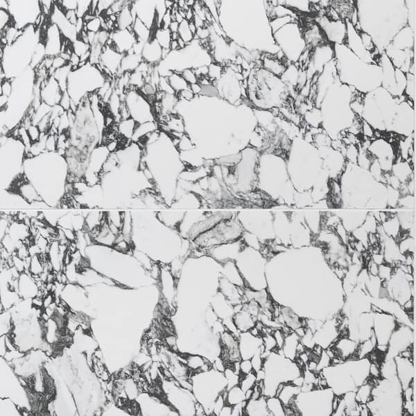 Ivy Hill Tile Magnus Pebble 23.62 in. x 47.24 in. Polished Porcelain Marble Look Floor and Wall Tile (15.49 sq. ft./Case)