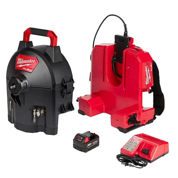 Milwaukee M18 FUEL 18-Volt Lithium-Ion Brushless Cordless Drain Cleaning 5/8 in. Switch Pack Sectional Drum System Kit