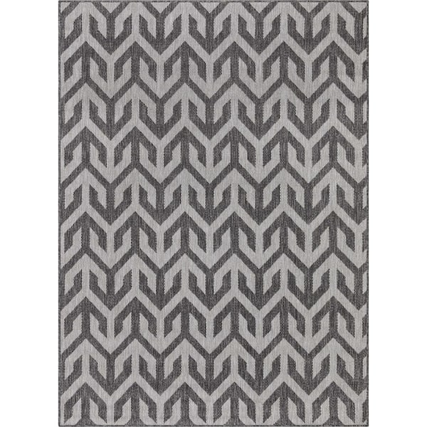 Well Woven Medusa Atlantis Grey 7 ft. 10 in. x 9 ft. 10 in. Indoor ...