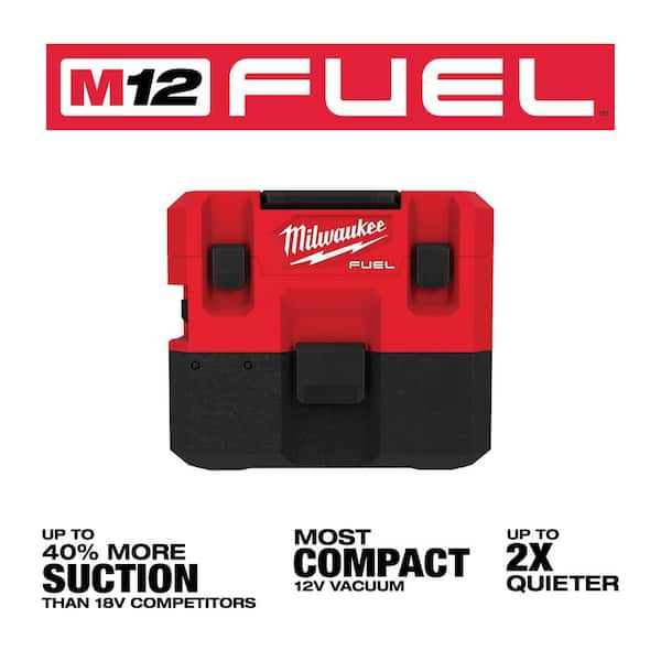 Milwaukee - M12 FUEL 12-Volt 1.6 Gal. Lithium-Ion Cordless Wet/Dry Vacuum Kit with 6.0 Ah Battery and Charger
