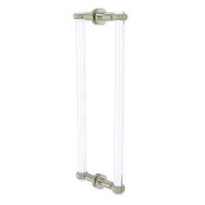 Clearview 18 in. Back to Back Shower Door Pull with Twisted Accents in Polished Nickel