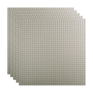 Square 2 ft. x 2 ft. Argent Silver Lay-In Vinyl Ceiling Tile (20 sq. ft.)