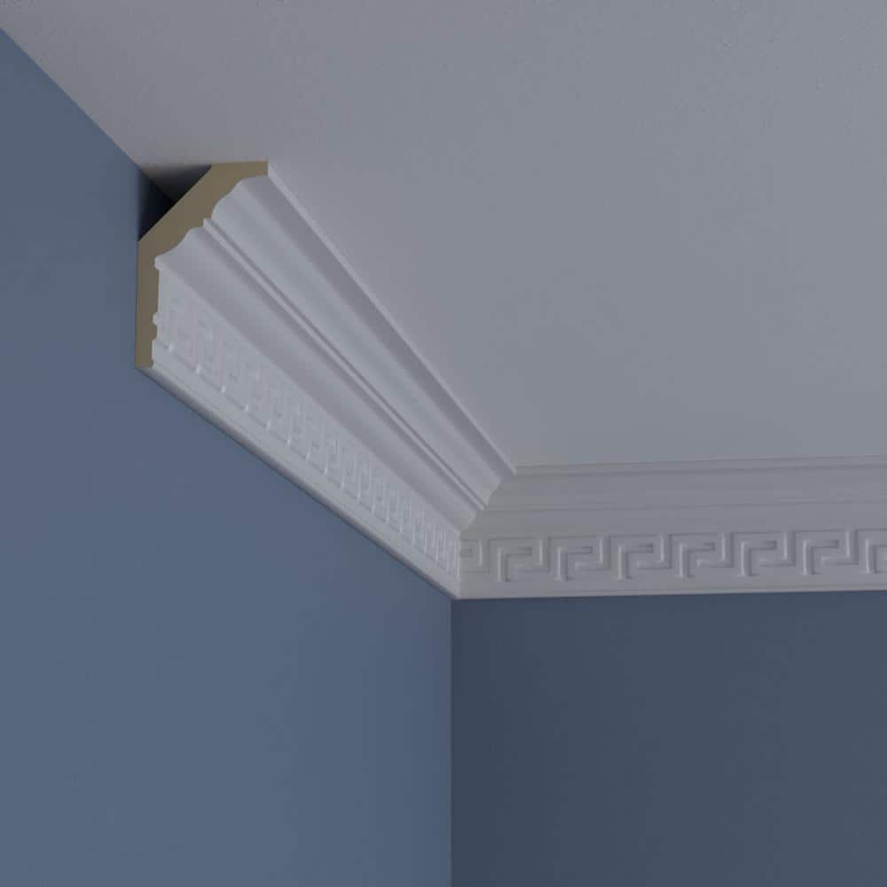Eris White Polyurethane Crown Moulding 94.5" Length