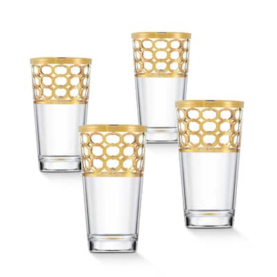 JoyJolt Faye 13 oz. Clear Crystal Highball Drinking Glass (Set of 12)  MC20151 - The Home Depot