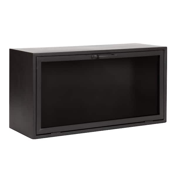 Kate and Laurel Trayce 9 in. x 24 in. x 12 in. Gray Metal Floating Decorative Cubby Wall Shelf With Brackets