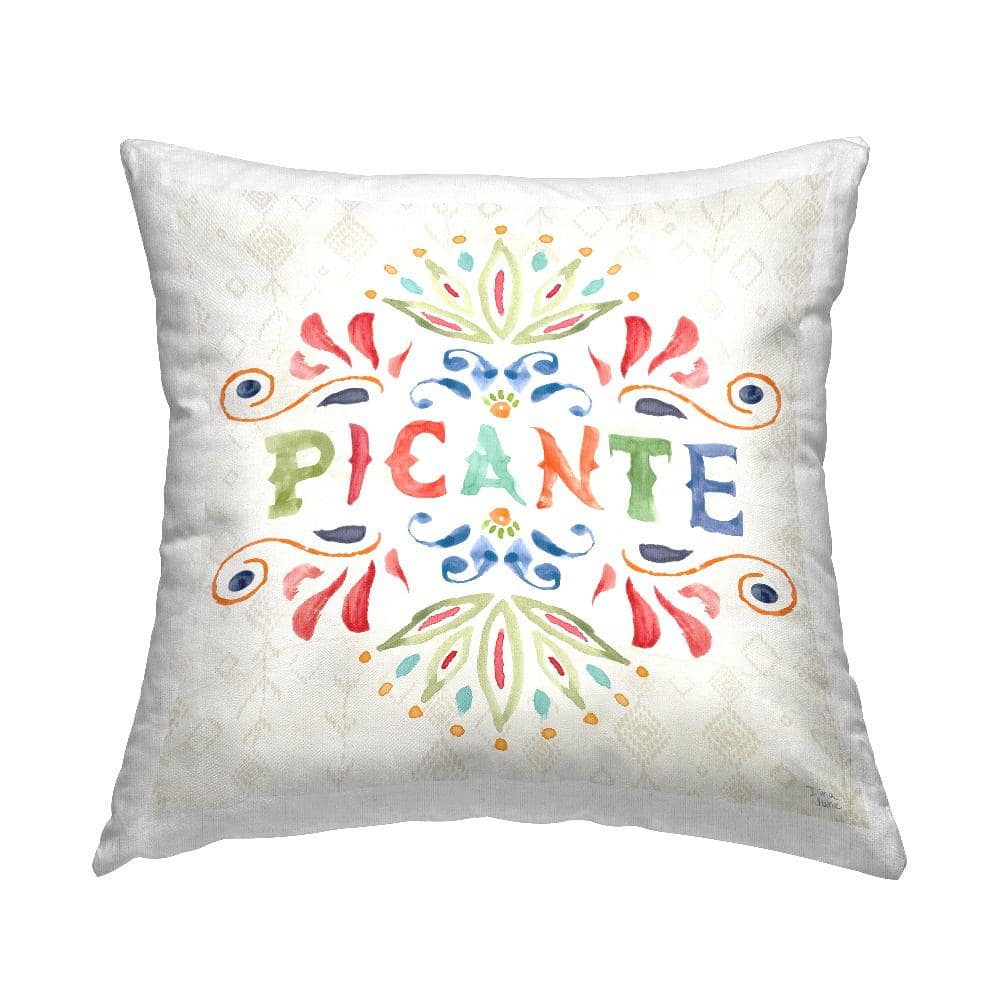 Picante with Pattern Multi-Color Geometric Polyester 18 in. x 18 in. Indoor Throw Pillow price history on PriceWatchPro