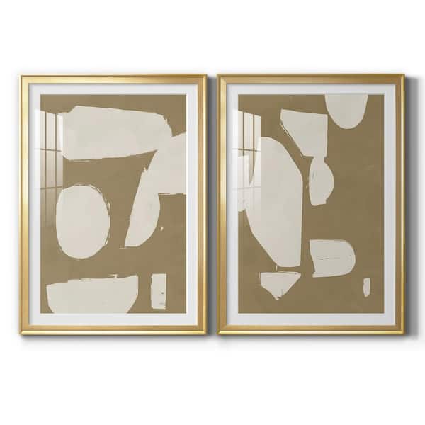 Wexford Home Chunky Abstract I by Wexford Homes 2 Pieces Framed Abstract Paper Art Print 30.5 in. x 42.5 in. .