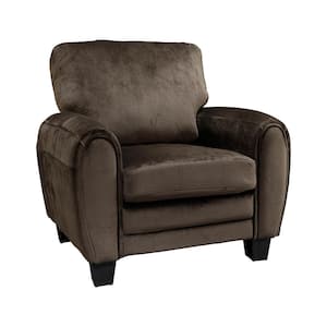 Viggo Chocolate Microfiber Arm Chair