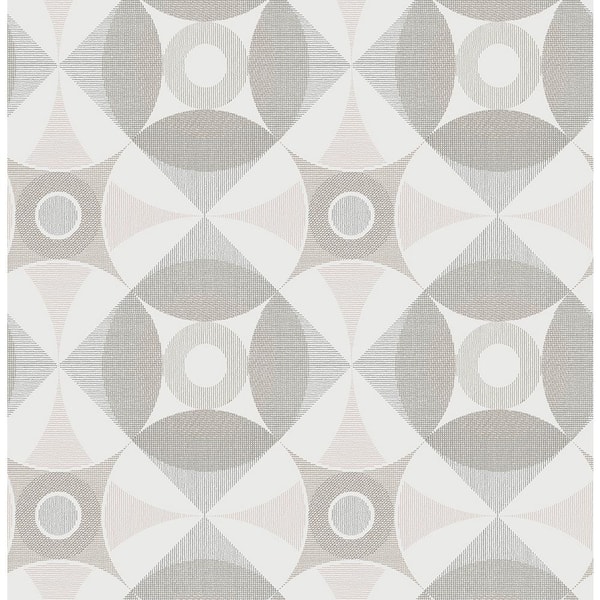 A-Street Prints Ellis Light Brown Geometric Light Brown Wallpaper Sample
