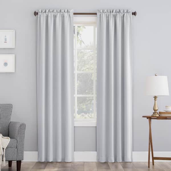 Gavin Energy Saving Oyster White Polyester 40 in. W x 63 in. L Rod Pocket Blackout Curtain (Single Panel)