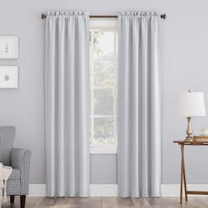 Gavin Energy Saving Oyster White Polyester 40 in. W x 84 in. L Rod Pocket Blackout Curtain (Single Panel)