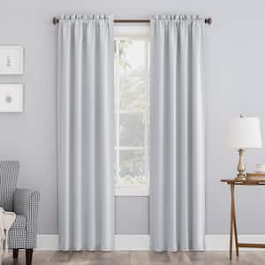 Eclipse Magnitech Cannes Ivory Solid Polyester 63 in. L x 40 in. W Blackout  Rod Pocket Curtain 22716803416 - The Home Depot