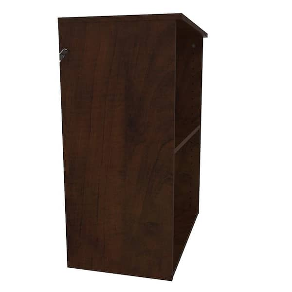 ClosetMaid Style+ Chocolate Hanging Wood Closet Corner System with (2) 16.97 in. W Towers, 2 Corner Shelves and 2 Corner Rods, Brown