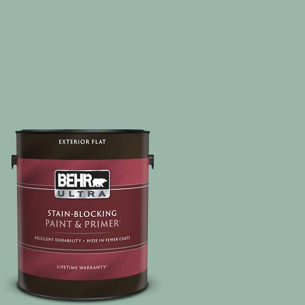 BEHR ULTRA 1 gal. #S420-3 Nile River Flat Exterior Paint & Primer