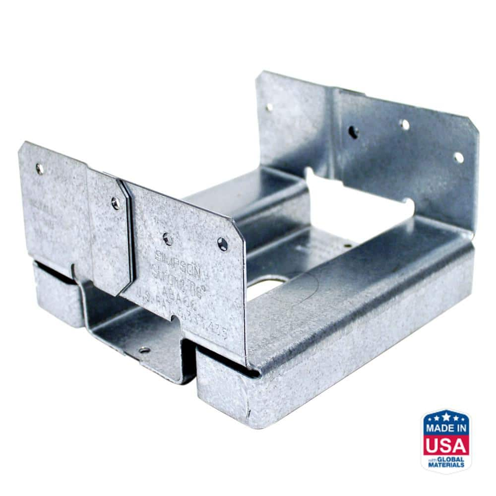 Simpson Strong-Tie ABA ZMAX Galvanized Adjustable Standoff Post Base for  6x6 Nominal Lumber ABA66Z - The Home Depot