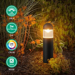 19 Lumens Black Plug-In Integrated LED Waterproof Outdoor Spotlight with Connectors (6-Pack)