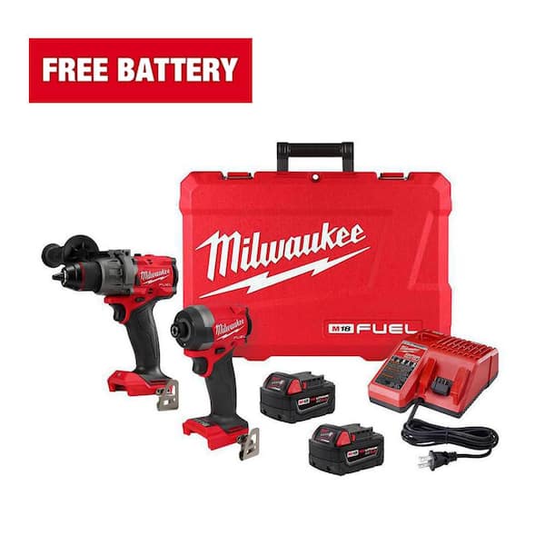 M18 FUEL 18V Lithium-Ion Brushless Cordless Hammer Drill and Impact Driver Combo Kit (2-Tool) with 2 Batteries