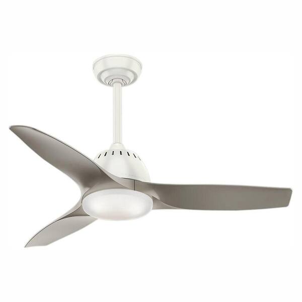 Casablanca Wisp 44 in. LED Indoor Fresh White Ceiling Fan with Remote with Light