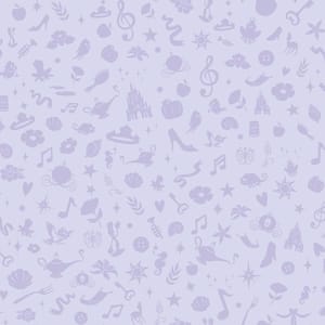 Disney Princess Icons Purple Peel and Stick Wallpaper (Covers 28.18 sq. ft.)