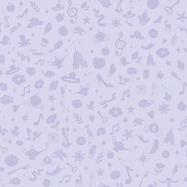 Roommates Disney Princess Icons Purple L And Stick Wallpaper Covers 28 18 Sq Ft Rmk11409wp The Home Depot - Purple And White Pattern Wallpaper