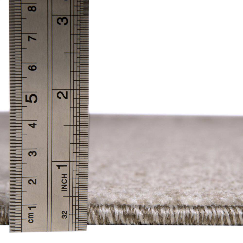 Lucille 8' Square Gray Synthetic Tufted Reversible Rug