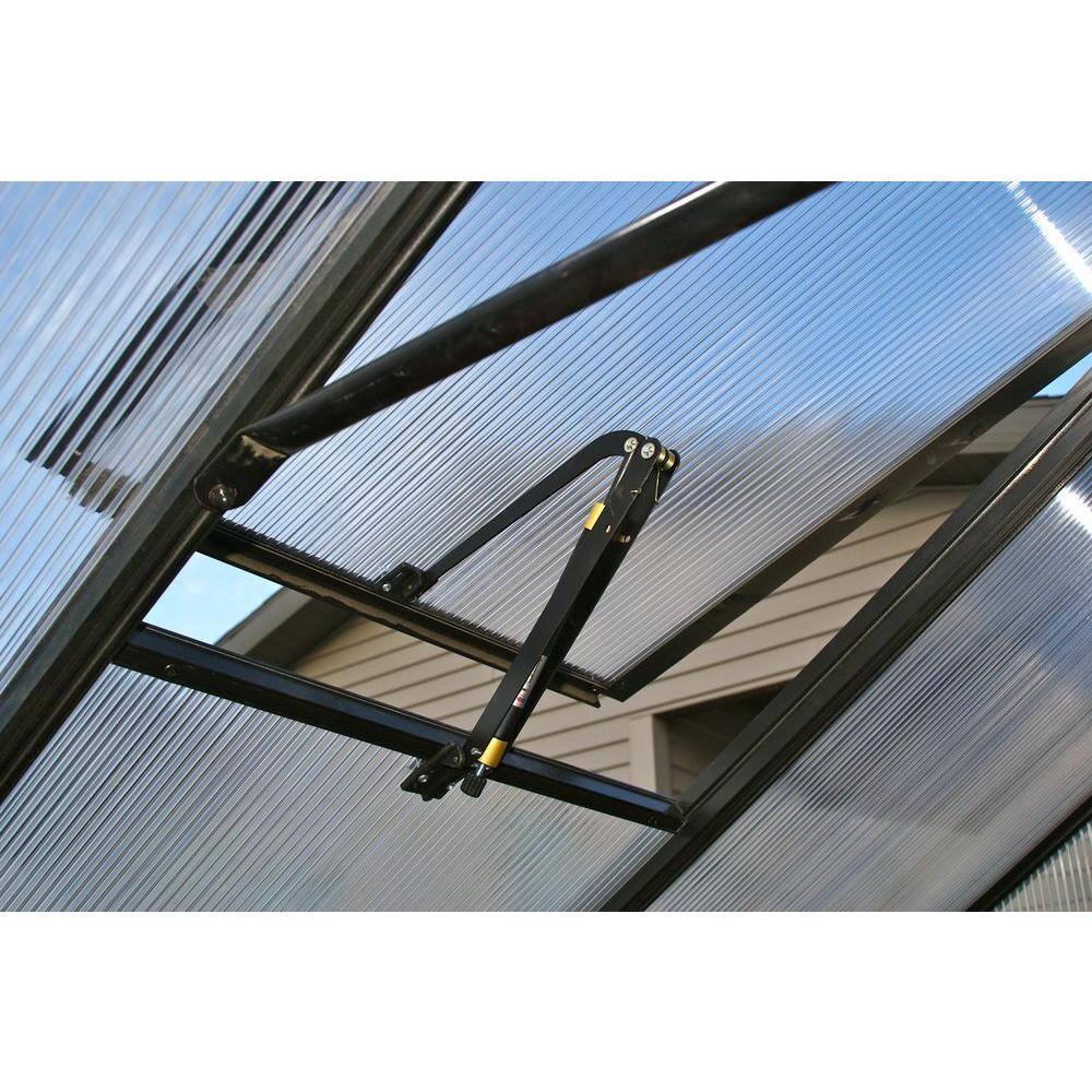 8 ft. x 16 ft. Black Aluminum and Polycarbonate Greenhouse