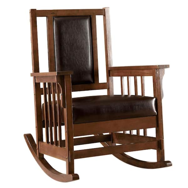 Apple Valley Brown Wood Frame Upholstered Arm Chair