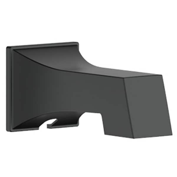 GIVING TREE 6 in. Classic Non-Diverter Tub Spout in Matte Black