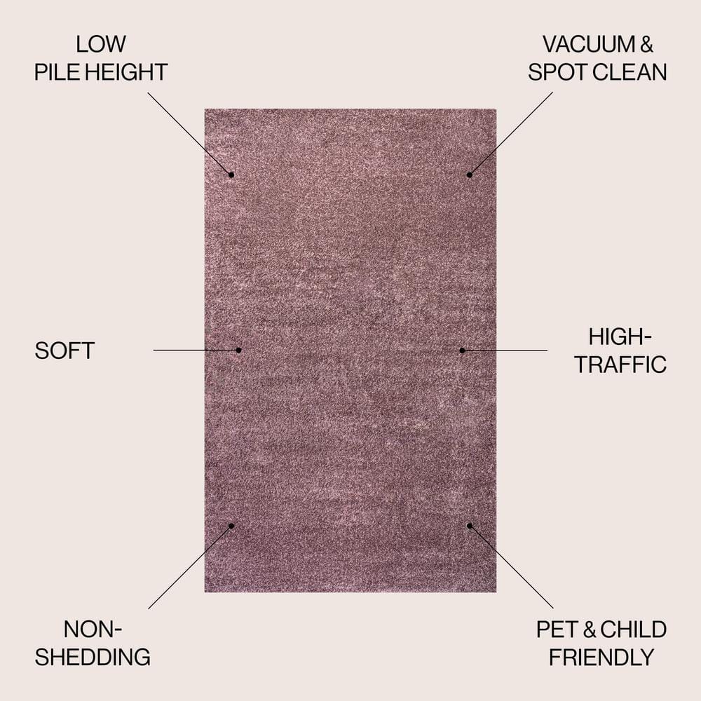 Reversible Easy-Care Red Synthetic 8' x 10' Area Rug