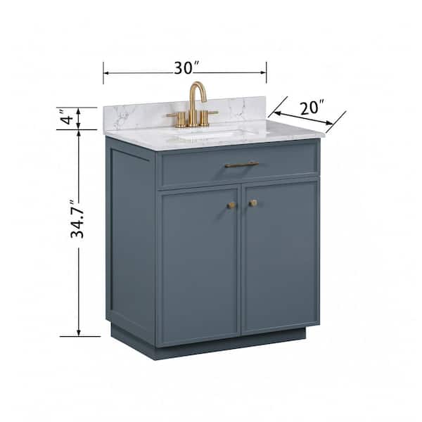 Glacier Bay Marcote 30 in. Single Sink Freestanding Bathroom