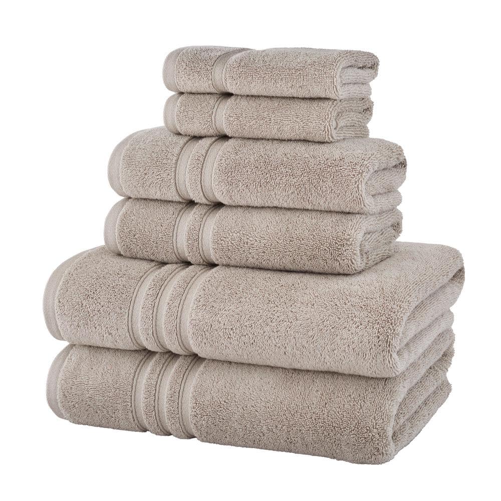 Home Decorators Collection Turkish Cotton Ultra Soft Riverbed Taupe Hand  Towel 0615 HRVRBD - The Home Depot