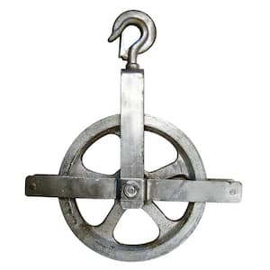 250-lb-capacity Gin Block Pulley, Pulley Wheel Scaffolding Tool Compatible with Metaltech Hoist Pulley System