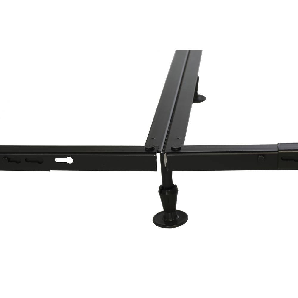 Hollywood Dark Metal Adjustable Bed Frame with Casters