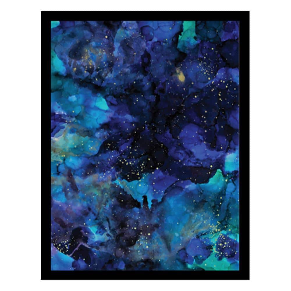 Wahl Alcohol Inks Design-Purple/Blue/Gold Framed Print by Sarah Wahl 1 Piece Framed Graphic Print 18 in. x 14 in. price history on PriceWatchPro