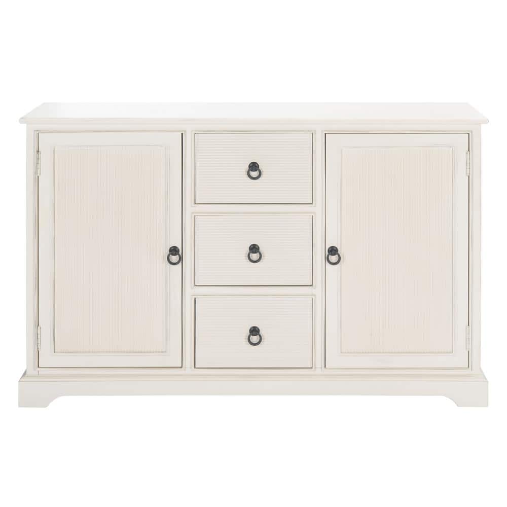 Adiland Distressed White 2-Door 3-Drawer Console Table