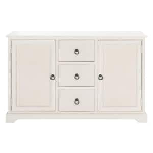 Adiland 13.4 in. Distressed White Rectangle Wood Console Table with Drawer