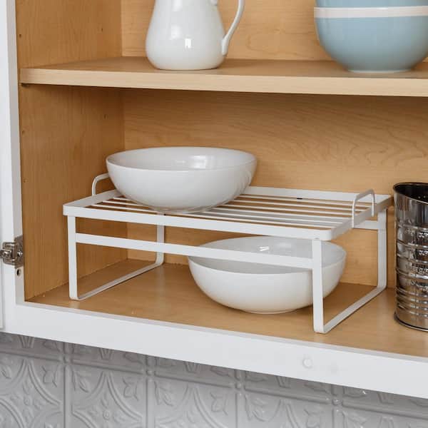 Hands DIY Expandable Stackable Kitchen Cabinet Shelf Organizer Storage  Space Saving Cupboard, Plate, Dish, Counter & Pantry Organizer