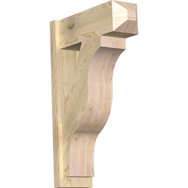 Ekena Millwork 8 in. x 34 in. x 22 in. Fuston Craftsman Rough Sawn Douglas Fir Outlooker