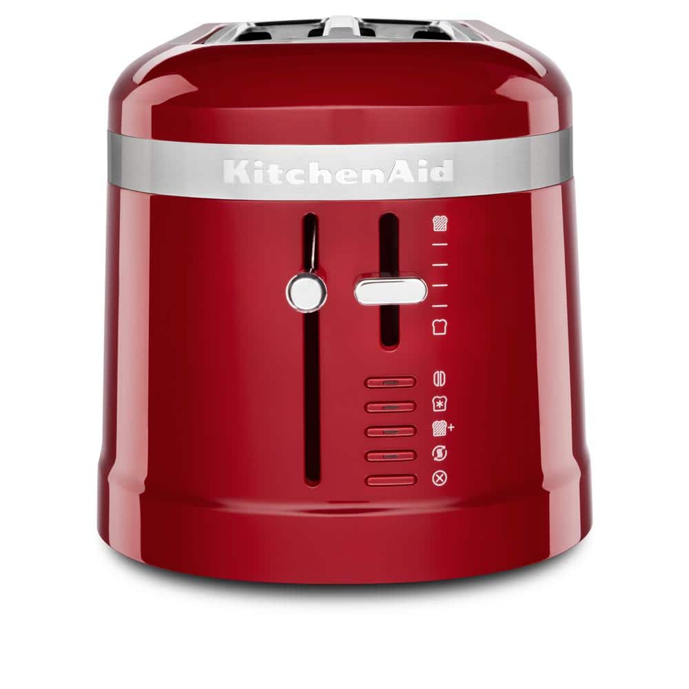Fantastisk podning Thicken KitchenAid 4-Slice Empire Red Long Slot Toaster with High-Lift Lever  KMT5115ER - The Home Depot