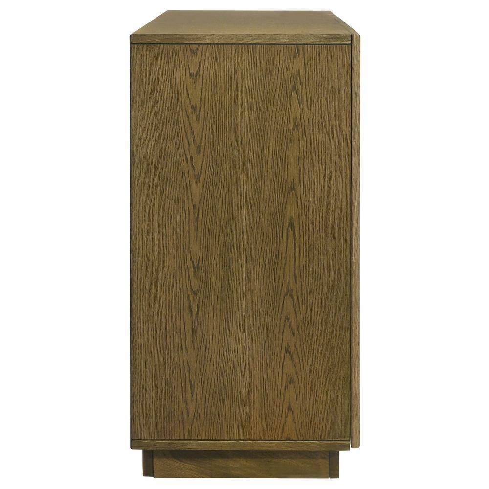 Castlewood 71-Inch Brown Oak Mid Century Modern Sideboard Buffet