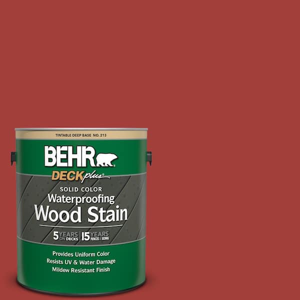 BEHR DECKplus 1 gal. #P140-7 No More Drama Solid Color Waterproofing Exterior Wood Stain