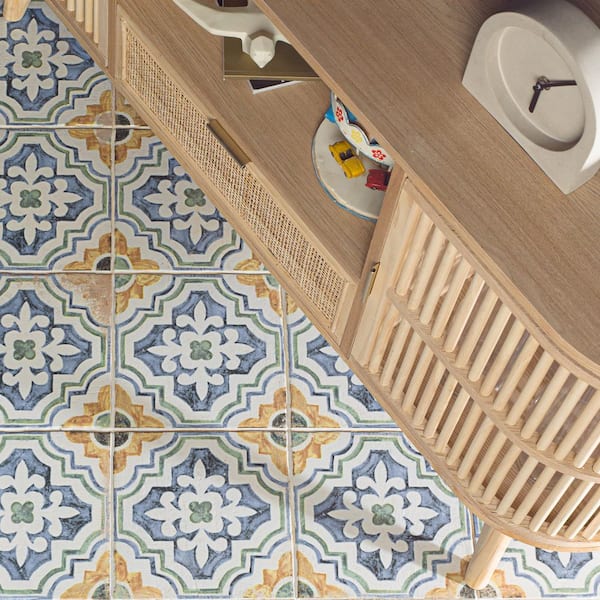 Sienna Terracotta Sol Multi-Color 8.85 in. x 8.85 in. Matte Porcelain Floor and Wall Tile (8.69 sq. ft./ Case)