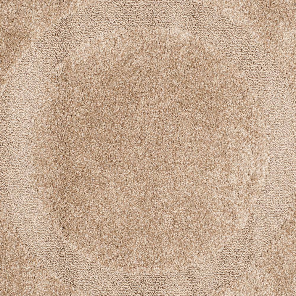 Beige Braided Handwoven Round Synthetic Area Rug