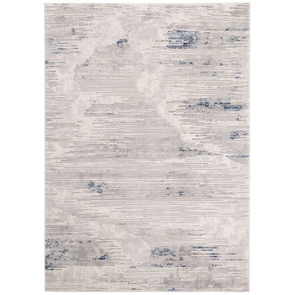 SAFAVIEH Meadow Grey/Ivory 8 ft. x 10 ft. Geometric Abstract Area Rug