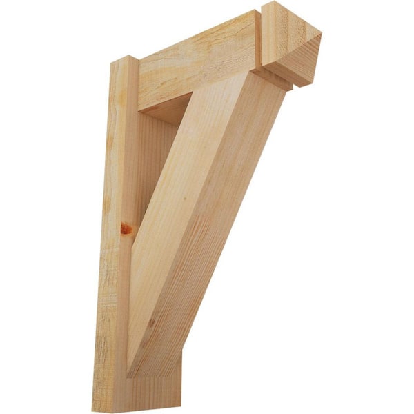 Ekena Millwork 6 in. x 24 in. x 16 in. Douglas Fir Traditional Arts and Crafts Rough Sawn Outlooker