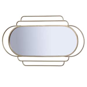 Gemma 18.9 in. H x 34.06 in. W Oval Framed Decorative Mirror