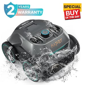 SG Pro Cordless Robotic Pool Cleaner - Automatic Pool Vacuum for In/Above/ Ground Pools up to 1600 sq. ft. Gray